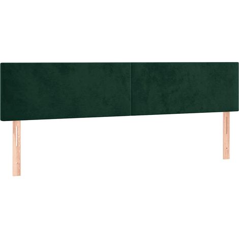 Têtes de lit Vert foncé 180x5x78/88 cm Velours (1/5)