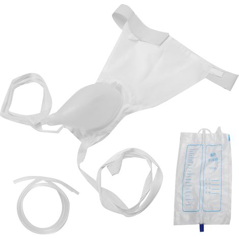 Sac de recueil d'urine en silicone, urinoir réutilisable, entonnoir à urine respirant pour usage domestique, pour personnes âgées (1/5)