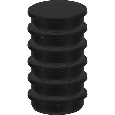 Bouchons en silicone pour orifices ronds, lot de 6 noirs, diamètre intérieur 51 mm, flexibles et (1/5)