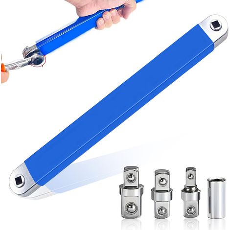 Chiave di prolunga angolata offset con adattatore da 1/2", 1/4" e 3/8", chiave di prolunga offset per meccanici, artigiani di garage