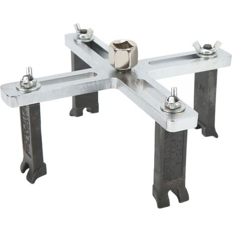 Saluaqui Verstellbarer Kraftstofftankdeckelschlüssel, 4 Backen, verchromter Wolframstahl, Werkzeug zum Aus- und Einbau des Kraftstoffpumpendeckels. (1/5)