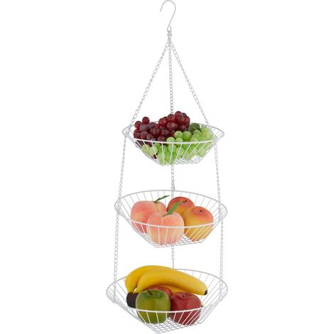 Hangender obstkorb in wei