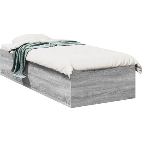 Maison Exclusive - Estructura de cama madera de ingeniería gris S (1/5)