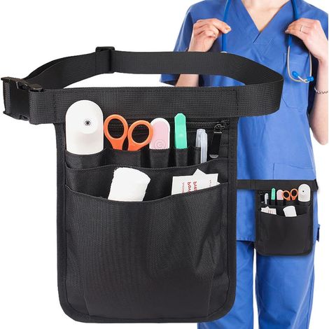 Sac banane multifonction pour infirmière avec ceinture réglable, poches de rangement durables pour accessoires médicaux