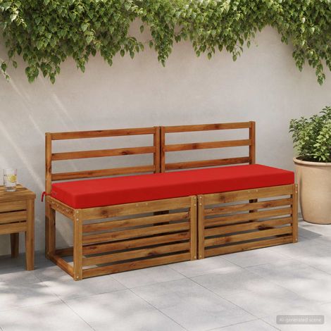 vidaXL Coussin de banc SOEST 100 % polyester Rouge 150 x 40 x 8 cm (1/5)