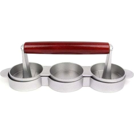 Mini Hamburger Presses Antiadhésive 3 Fente Petits Burger Galettes Presse Triple Boeuf Maker Moule Machine Viande Cuisine (1/4)