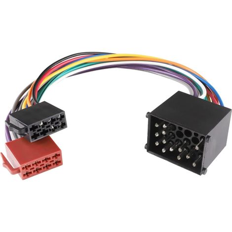 Faisceau autoradio ISO BMW broche ronde vers standard 16 PIN E30 E36 E46 E39 E53 Land Rover Discovery... (1/4)