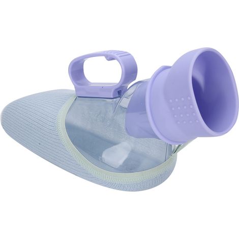 Récipient de recueil d'urine pour hommes de 1000 ml, entonnoir urinaire anti-déversement pour patients âgés alités (1/5)