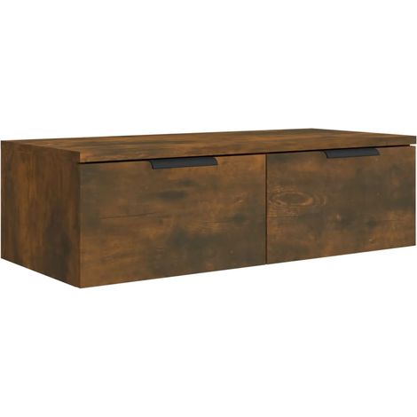Armoire murales Design moderne, Armoire Etagère de rangement, Chêne fumé 68x30x20 cm Bois d'ingénierie OIB4637E (1/5)