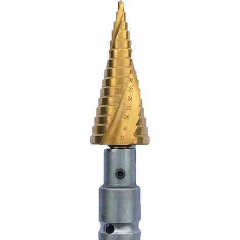 Foret Foret étagé Rainure en spirale Foret pagode en spirale avec joint (4-20 mm) (1/5)