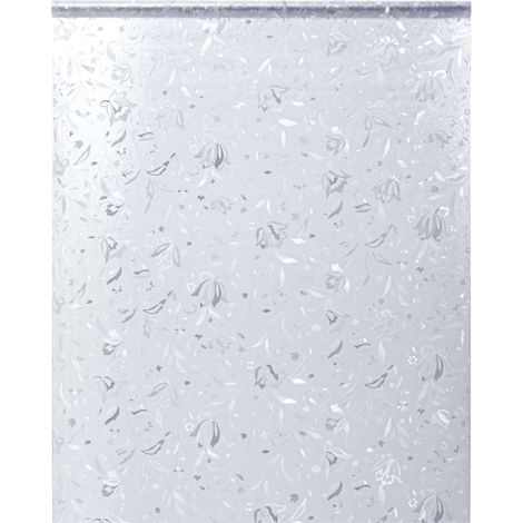 vidaXL Lámina de ventana esmerilada patrón de flor PVC 90x500 cm (1/5)