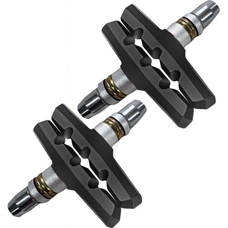 2 Pairs of Premium Bicycle Brake Pads, Professional V-Brake Brake Pads for Mountain Bikes, Bicycle Brake Block Kit (1/5)