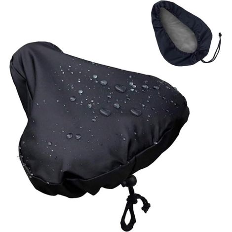 Housse de selle de vélo imperméable (1 pièce), protection contre la pluie, en PVC, compatible avec la plupart des vélos, VTT et vélos de randonnée. (1/5)