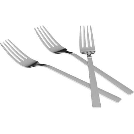Fourchettes de table Set de 3 à 21 cm en acier inoxydable 18/10 avec finition miroir, poignée fine ergonomique, antirouille, lavables au lave-vaisselle (1/5)