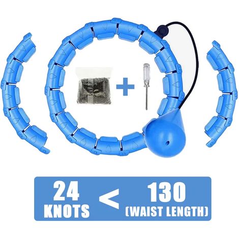 (Bleu, 24 sections) Anneau de fitness pour adultes, amincissant et sculptant, exercice intelligent en un, ajustable et détachable. (1/5)