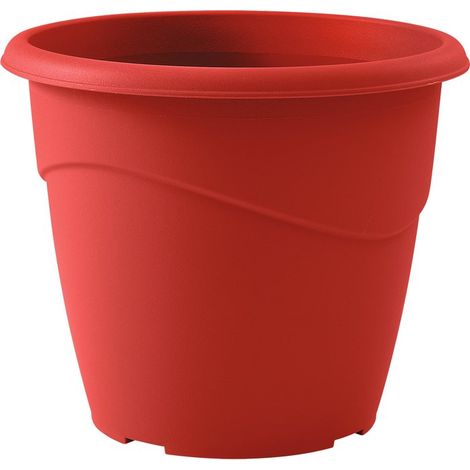 EDA – Pot de fleur Marina Ø30 cm – Hauteur 25,5 cm – Contenance 10 litres – Résistant au gel et UV – Rouge rubis (1/2)