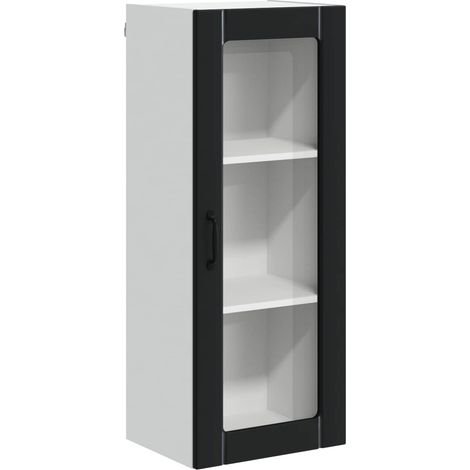 Maison Exclusive - Armario de vidrio para pared LUCCA Negro 40 x