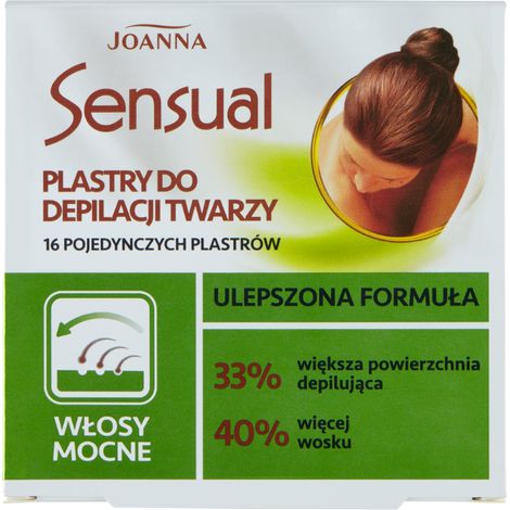 Joanna Sensual Gesichtshaarentfernungspflaster für kräftiges Haar, 16 Stück (1/5)