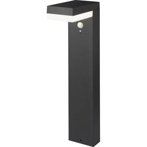 Sygonix – Lampadaire d'extérieur solaire 6W SY4715528 – Aluminium IP44 – Détecteur de mouvement PIR – Lumière 600 lm 4000K (1/5)