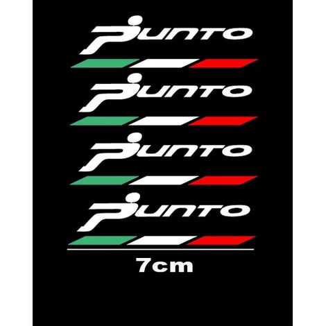 (Punto) 4 autocollants de carrosserie compatibles avec Fiat 500, 500X, 500L, 500C, 500E, Punto, Tipo, Panda et Bravo - Accessoires auto (1/4)