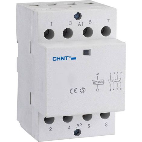 Contactor modular 4NA 40A/230V NCH8-40/40-230 de Chint Electric (1/2)