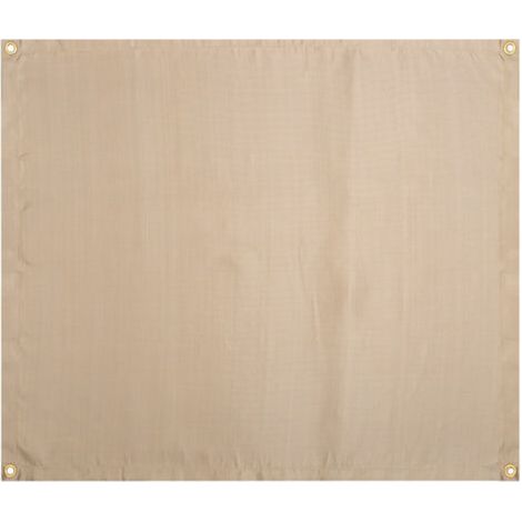 Tapis de foyer en fibre de verre ignifugé, résistant aux hautes températures et pliable, pour poêle et barbecue, idéal pour le camping en extérieur, couleur kaki, 60 x 80 cm.