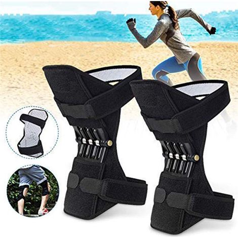 Elastische und atmungsaktive Kniebandage für Wanderungen mit Federunterstützung zur Druckentlastung des Knies, geeignet bei Arthritis, Klettern, Kniebeugen, Bergsteigen und sportlichen Aktivitäten. (1/5)