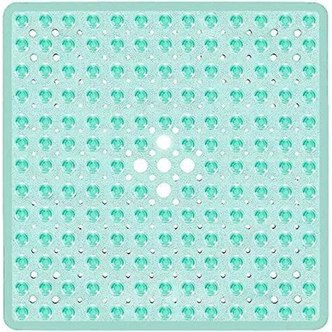 Tapis de bain vert antidérapant avec ventouses de qualité et design moderne (1/5)
