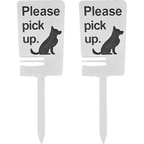 Panneau « Ramassage des déjections animales » – Panneau de rappel pour le nettoyage des déjections animales – Panneau d’avertissement pour la pelouse – Panneau « Protéger sa pelouse » – Piquets en boi (1/5)