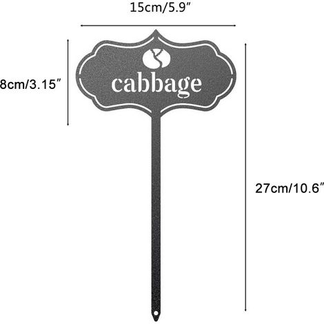 Marqueurs de graines et plantes en acier inoxydable, piquets pour jardin d'herbes, serre, fruits et légumes, étiquettes pour pots (1/2)