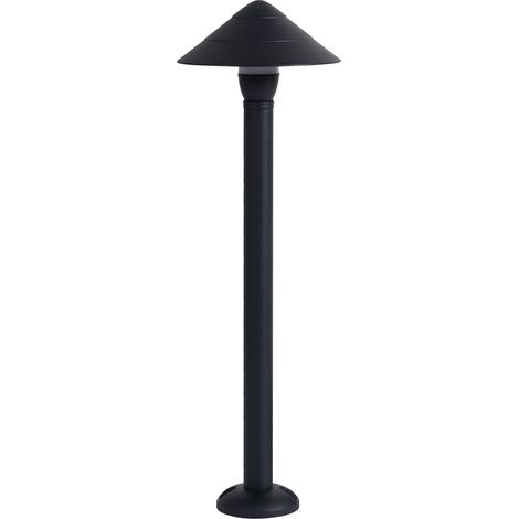 Lámpara de bolardo de jardín exterior moderno 60 cm de aluminio LED negro Gaia (1/5)