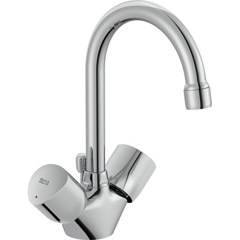 Mitigeur de lavabo à deux poignées avec bec orientable BRAVA - ROCA (1/2)