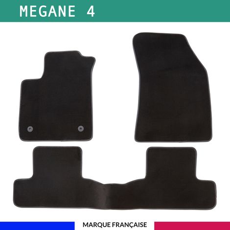Tapis de voiture - Sur Mesure pour MEGANE 4 (dès 2015) - 3 pièces - Tapis de sol antidérapant pour automobile (1/4)