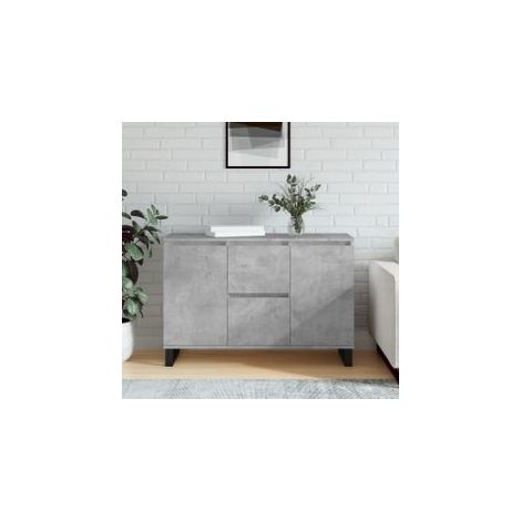 Buffet gris béton 104x35x70 bois d'ingénierie (1/5)