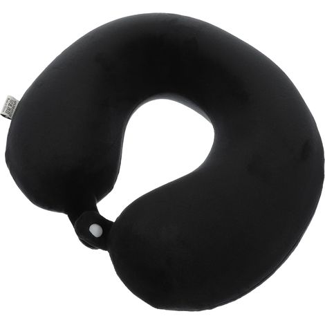 Coussin De Voyage u Mousse à Mémoire Oreiller De Support pour Cou pour Avion Bus Et Détente Design Ergonomique Et Confortable Noir (1/5)