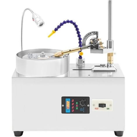 Machine à facettes de Pierres précieuses 180 W, 2800 TR/Min, Machine de Polissage et de meulage de Jade autoportante, polisseuse d'angle for Bijoux 80 N.m, Tapis antidérapants