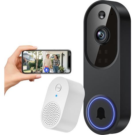 Video Doorbell, AI Human Detection, Two-Way Talk, 2.4 GHz Wi-Fi, Battery Powered (1/5)