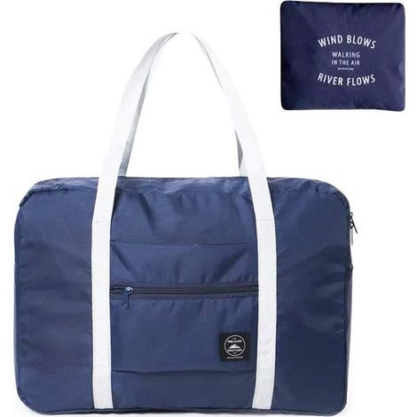 Sac à main messenger pliable léger et imperméable (Bleu marine),