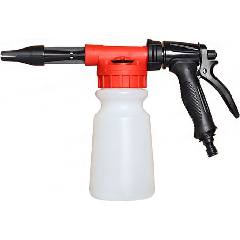 Schaumpistole, 1-Liter-Schaumsprüher, verstellbare Sprühpistole für Seifenspender, angeschlossen an einen Universal-Gartenschlauch zum Bewässern und Autowaschen (1/5)