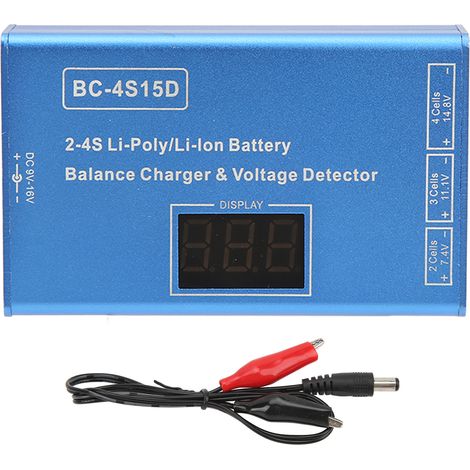Chargeur Équilibré RC - Pour Batteries LiPo 2S 3S 4S - Précision ±10 mV - Affichage Tension Intégré - Puissance 25 W - Sans Adaptateur (1/5)