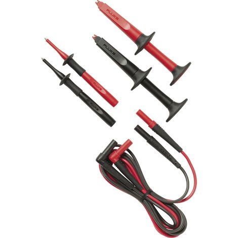 Fluke TL223-1 Sicherheits-Messleitungs-Set Lamellenstecker 4 mm Lamellenstecker 4 mm 1.50 m Schwarz,