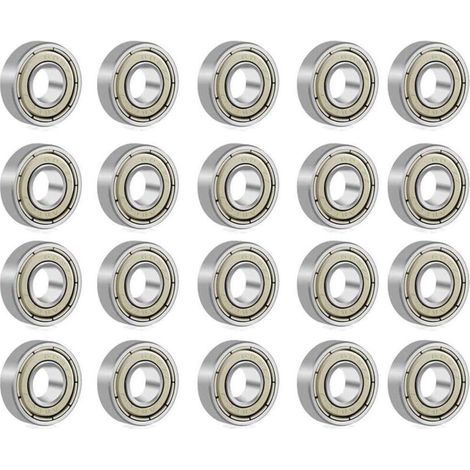 [JAMAIS UTILISÉ] 608 ZZ Roulement à Billes Métal Double Blindage Roulement Skate pour Roller, Skateboard, Longboard, Waveboard 8x22x7 mm 20Pcs (1/4)