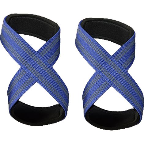 Sangles de levage à 8 boucles pour haltérophilie et musculation, soutien poignet, haute résistance, accessoire de musculation pour entraînement force et cross-training (1/5)