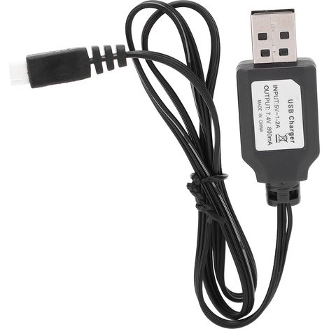 Chargeur USB pour batterie lithium 7,4 V avec prise SM3P, câble USB pour voiture télécommandée, connecteur SM3P (1/5)