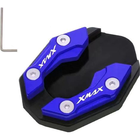 (Bleu) Compatible avec YAMAHA XMAX300 XMAX250 2017-2024 Accessoires Béquille latérale, extension de béquille, plaque de support maxpower (1/3)