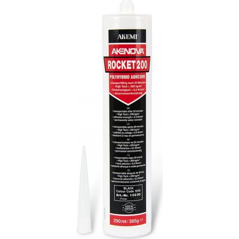 Akenova rocket 200 - Adhésif mono-composant - Akemi - Cartouche de 290 ml Gris