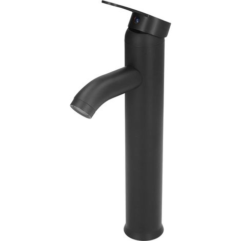 Mitigeur de lavabo, G1/2, inox, noir, surélevé, monocommande (1/5)