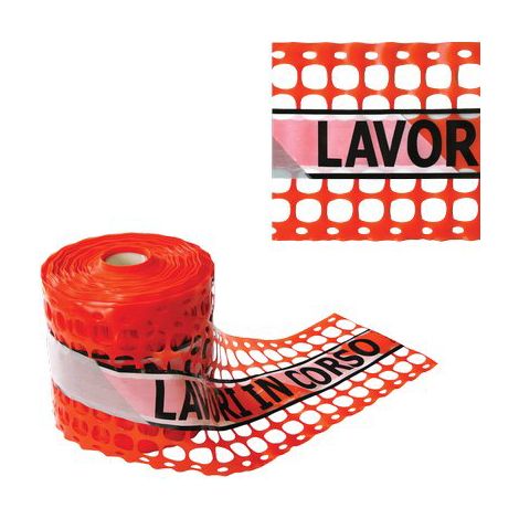 RETE PROTEZIONE CANTIERE LAVORI IN CORSO TENAX - GR 150/MQ H.CM 20 ML 100