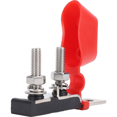 Portafusibili a doppio terminale M8 DC58V, portafusibili a doppio perno MRBF per auto, barca, camper, senza fusibile. (1/4)