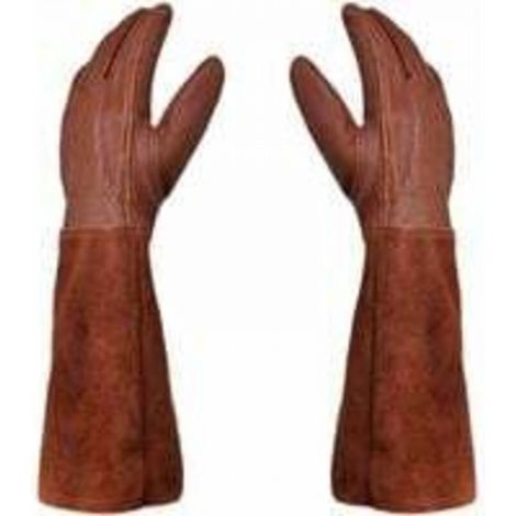 Gants de jardinage - Paire de gants de jardinage - Protection en cuir - Gants de jardinage et de travail Thorn and Bramble --Marron--M (1/5)